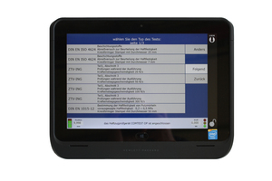  Detail view of tablet PC test program 