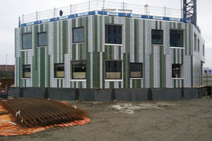  All wall elements, including the windows, were prefabricated in the plant  